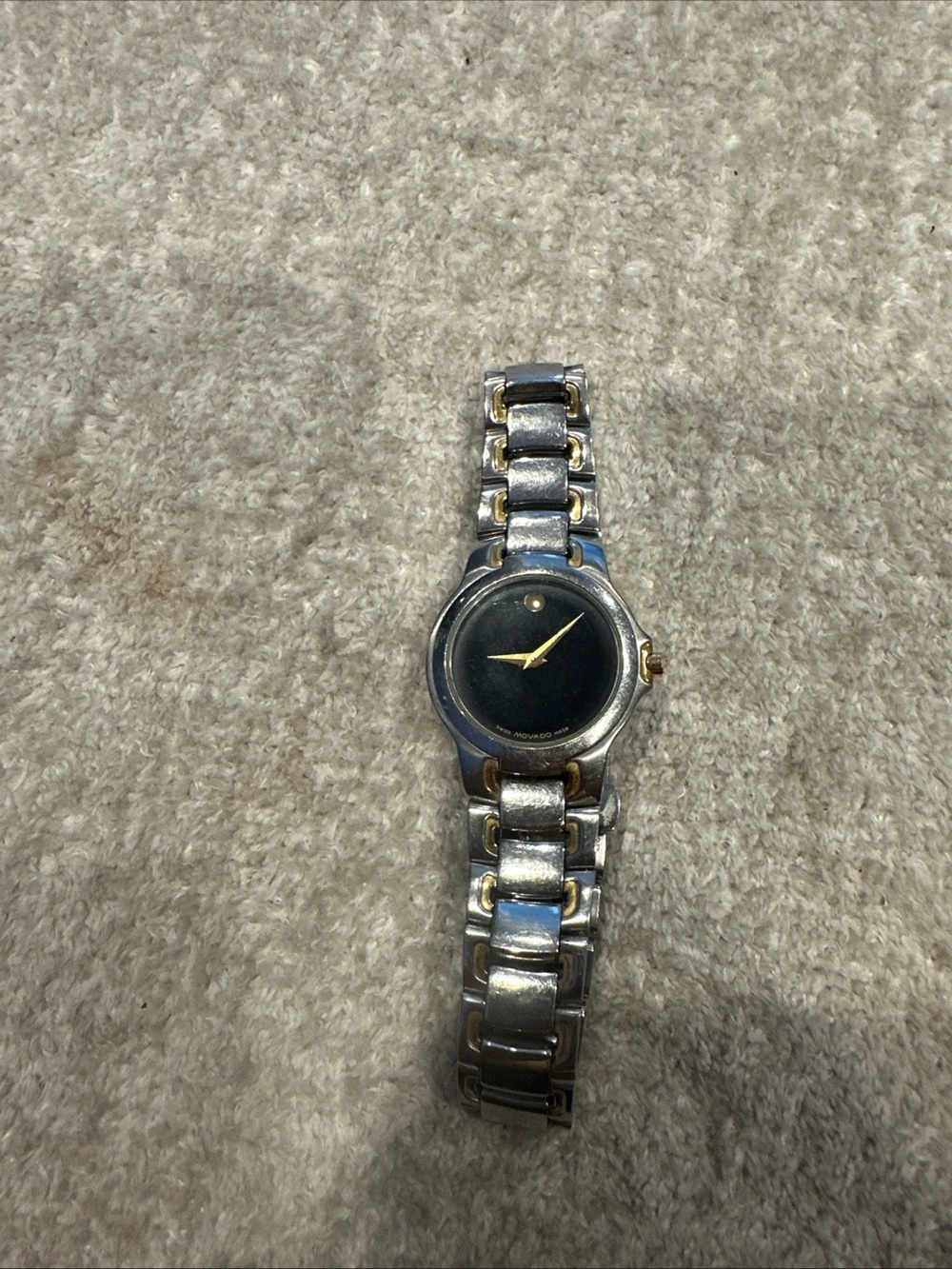 Two-Tone Silver and Gold Women’s Dress Watch - Black Dial
